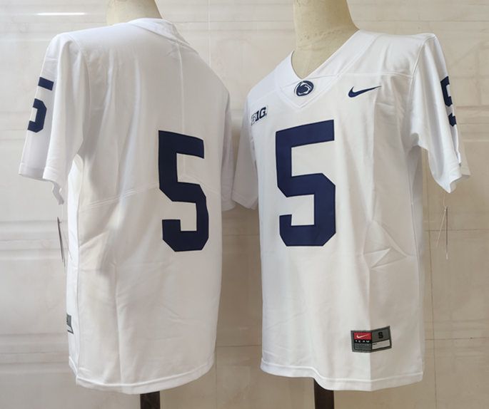 Men Penn State Natty Lions #5 No Name White Nike 2025 NCAA Jersey->ncaa teams->NCAA Jersey